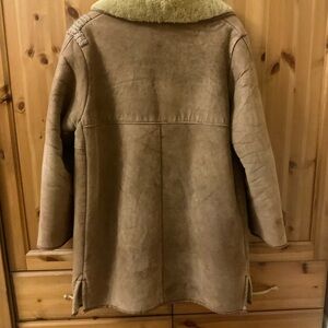 Sheepskin Coat Leather Jacket  Shearling Coat, Size:38